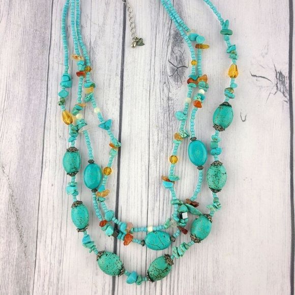 Hdny Henry Designs Faux Turquoise Necklace - Picture 3 of 5